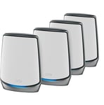 NETGEAR Système WiFi 6 Mesh Tri-Bande Orbi (RBK854), Pack de 4, Routeur WiFi 6 AX6000, WiFi jusqu'à 6 Gbit/s, Couverture WiFi Mesh Ultra performante de 920m², idéal Murs épais, Compatible Toutes Box