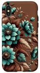 Coque pour iPhone X/XS Beau motif floral cowgirl occidental.