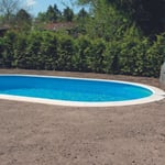 Piscine Acier Enterrable - WATERMAN - Ovale 5.25X3.2X1.5 - Filtration 8m3-h - Echelle 4 marches