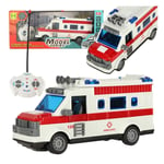 Fjärrstyrd ambulans 1:30 med ljud, batteridriven, 21,5 cm