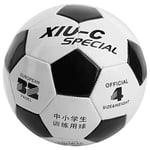 Ballon de Football Taille 4 Football Noir Blanc Football PVC Sport Entraînement Football pour Extérieur Professionnel Champion Équipe Match Entraînement Ballon De Football