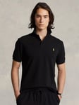 Polo Ralph Lauren Custom Slim Fit Contrast Undercollar Polo Shirt, Polo Black