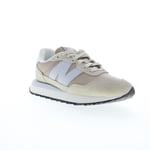 New Balance 237 WS237ST Womens Beige Leather Lace Up Lifestyle Trainers Shoes