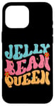 Coque pour iPhone 16 Pro Max Jelly Bean Queen Groovy Lettrage Vibes