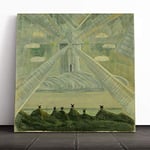 Big Box Art Canvas Print Wall Art Mikalojus Konstantinas Ciurlionis Andante | Mounted & Stretched Box Frame Picture | Home Decor for Kitchen, Living Room, Bedroom, Hallway, Multi-Colour, 20x20 Inch