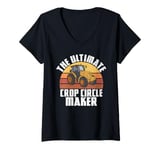 Womens The ultimate Crop Circle Maker Tractor V-Neck T-Shirt