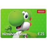 Carte cadeau numérique de 25€ à utiliser sur le Nintendo eShop