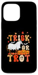 iPhone 13 Pro Max Trick Or Trot Funny Halloween Pumpkin And Cute Ghost Horse Case