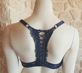 Soutien gorge push-up bleu neuf 90D fr marque Valège Dakota étiqueté à 48€ (ctd)