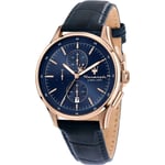 Maserati Montre Hommes pour Dépasser Chronographe Étui 42mm PVD or Rose Bleu