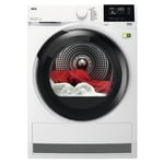 AEG 8000 Series AbsoluteCare&reg; 9kg Heat Pump Tumble Dryer - White TR819A4B