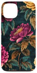 Coque pour iPhone 13 Fleurs de style japonais rose foncé et jaune