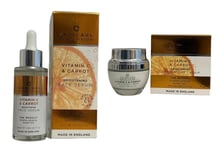 Skincare Revolution Vit C & Carrot Brightening Face Serum and Day/Night cream