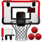 Yimore Mini Panier de Basket, Panier Basket Enfant, Panier de Basket Mural avec 3 Ballons, Panier de Basket Exterieur Interieur, Jeux de Basketball Jouets Cadeau (Édition Classique)