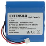 EXTENSILO Batterie compatible avec Pure Evoke Mio Union Jack, One Flow, Sensia, VL-60924, Verona radio (13400mAh, 3,7V, Li-ion)