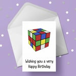 Rubix Cube Birthday Card - Large A5 Card