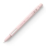 elago x MONAMI Coque Pencil Compatible avec Apple Pencil Pro, Apple Pencil 2e Génération, Silicone Durable, Design Classique, Compatible avec la Charge Magnétique (Peony Rose)