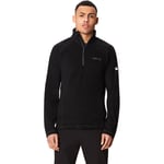 Regatta Mens Montes Lightweight Half Zip Summer Fleece Top - Black - Size Large