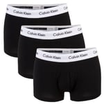 Calvin Klein Kalsonger 9P Cotton Stretch Low Rise Trunks Svart bomull X-Small Herr