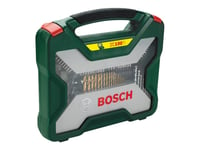 Bosch X-Line Titanium - Sett For Skrutrekker, Borspiss Og Sokler - For Tre, Metall, Murverk - 100 Deler - Torx, Phillips, Pozidriv, Hex, Slot - 5 Mm, 6 Mm, 7 Mm, 8 Mm, 9 Mm, 10 Mm, 11 Mm, 13 Mm - Lengde: 25 Mm