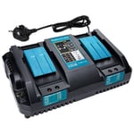 UK for Makita DC18RD 14.4V 18v Li-Ion Twin Port Rapid Battery Charger 240V USB