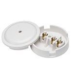 Knightsbridge White Square edge Plastic 30A Junction Box 3-Terminal - White (89mm)