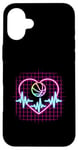 Coque pour iPhone 16 Plus Heartbeat Panier de basketball Heart Line Pulse Player Sport Basket