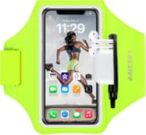 Brassard De Sport Avec Airpods Clé De Voiture Poche Zippée,Brassard De Téléphone Résistant À L'eau Pour Iphone 15/14/14 Pro Max/13 Pro/12 Pro Max/Xr/Xs Smartphone Running Brassard 6.8"" Pour Jogging