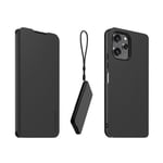 Etui folio avec dragonne amovible Made For Xiaomi pour Xiaomi Redmi 12 4G/5G Noir