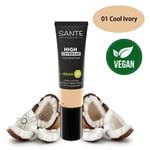 Sante Organic Natural Vegan High Coverage Foundation 01 Cool Ivory 25ml