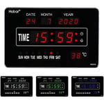 Gojoy - Horloge led horloge numérique grande horloge murale, 220V lcd horloge de table Numérique Horloge murale, horloge murale avec Heure / Date /