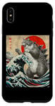 Coque pour iPhone XS Max Catzilla Cat Art japonais Cadeau amusant pour homme, femme, enfant