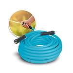 Aqua Joe AJPGH50-PRO HybridFLEX Professional-Grade Kink-Free Abrasion-Resistant Hybrid Polymer Garden Hose w/Dual Swivel Grenade Grips, 500-PSI, 50-Foot 500 PSI Burst