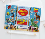 10 Personalised Toy Story Birthday Thank You Cards • Toy Story Thank You Notes