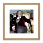 Warren Portrait Artist Salvador Dali Photo 8X8 Inch Square Wooden Framed Wall Art Print Picture with Mount