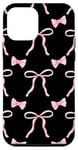 Coque pour iPhone 12 mini Pink Coquette Ribbon Seamless Pattern