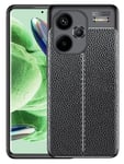 Xiaomi Redmi Note 13 Pro Plus 5G      Leather Texture Case    [Black]