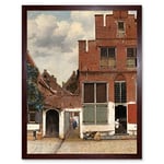 Artery8 Vermeer View Of Houses In Delft The Little Street Art Print Framed Poster Wall Decor 12x16 inch