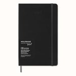 Moleskine Weekly Planner, Agenda Hebdomadaire Smart 12 Mois 2025, Agenda 2025, Fermeture Élastique, Couleur Noir, Format Large 13 x 21 cm