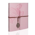 ZEEYUAN Photo Albums Scrapbooking DIY Memory Book Leaf Soft Leather Scrapbook Photo Album Family Wedding Album Special Christmas Valentines Birthday Gifts Unique Present for Women…