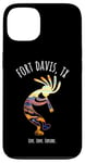 Coque pour iPhone 13 Fort Davis Texas USA Motif Kokopelli dansant