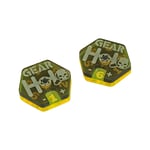 LITKO Gear Dials (Gaslands), Translucent Grey & Fluorescent Yellow (2)