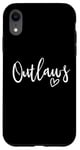 Coque pour iPhone XR Outlaws High School Mascotte Sports Team Femmes Outlaws