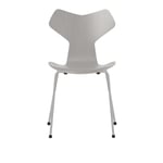 Fritz Hansen - 3130 Grand Prix, Färgad Ask, Nine Grey, Underrede Monochrome - Ruokapöydän tuolit - designer_arne_jacobsen