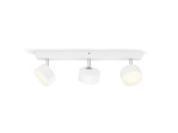 Philips Bracia Tak-/Väggspotlight 3 X, Skena För Spotlight, 3 Lampor, Led, 2700 K, 1650 Lm, Vit