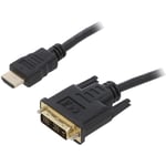 Adnauto - Cable dvi-d male hdmi male 0.5m noir