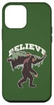 Coque pour iPhone 12 mini BELIEVE Big Foot porte arbre de Noël Yeti Funny Meme