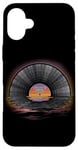 iPhone 16 Plus Retro Vintage Vinyl Sunset Reflection LP Vinyl Record Case