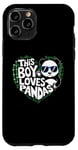 iPhone 11 Pro This Boy Loves Pandas Cute Panda Bear Valentines Day Case