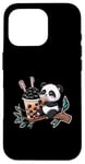 Coque pour iPhone 16 Pro Panda Kawaii avec Bubble Tea